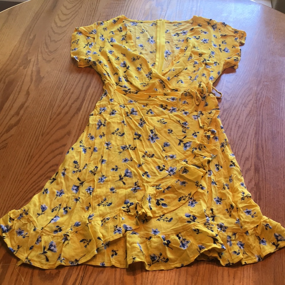 Yellow floral dress